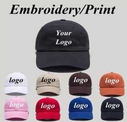 Custom Logo Solid Colour Adjustable Baseball Cap for Men and Women Embroidered Printed Logo Spring Summer Cotton Visor Hat7671955