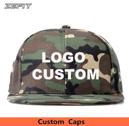 High Quality Fashion Custom 3D Embroidery Camouflage Baseball Snapback Caps Unisex Adult Kids Customised Made Hats3154345