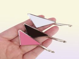 Metal Triangle HairClip with Stamp Women Girl P Letter Barrettes Fashion Hair Accessories High Quality5599814