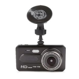 DVRs 4" touch screen car DVR 1080P driving dashcam 2Ch video camera double lens 170°+120° wide view angle night vision Gsensor parking