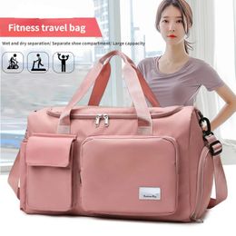 Bags Outdoor Travel Bag Lage Handbag Women Men Shoulder Large Waterproof Nylon Sports Gym Crossbody Bag with Shoes Compartment