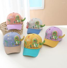 Ball Caps Cute Cartoon Baby Baseball Cap Spring Summer Dinosaur Boy Girl Outdoor Sun Hat Soft Brim Adjustable Kids Visor 25T8396865