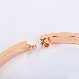 V gold material charm punk band bangle bracelet with diamond in two Colours plated for women wedding Jewellery gift have box stamp PS245k