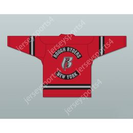 Custom NEW YORK ROUGH RYDERS RED HOCKEY JERSEY NEW Top Stitched S-M-L-XL-XXL-3XL-4XL-5XL-6XL