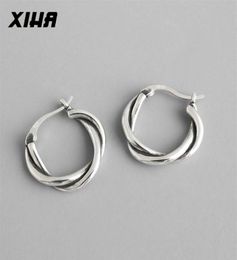 925 Sterling Silver Hoop Earrings for Women Summer Trend Round Earring Ear Piercing Korean Huggie Fashion Jewelry 200924256M7934291