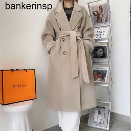 Top Luxury Coat Maxmaras 101801 Pure Wool Coat 801 highend doublesided cashmere coat 10 cashmere medium length wool coat autumn and winter warm temperament coat6VTU