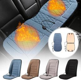 Car Seat Covers Universal Automobiles 12V/24V Heated Cushion Cover Rear Accessories Front Interior Plush Soft Cov B6P5