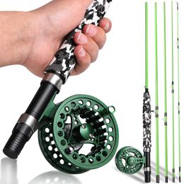 Combo Sougayilang Fly Fishing Rod and Reel Multisection Fly Fishing Combo for Trout Bass Fishing Suitable for Stream Lake Fishing