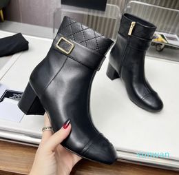 design Luxury BootsChannel fashionable Women business work decoration anti slip knight boots Martin boots casual sock boots