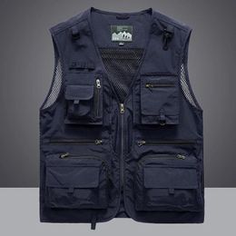 Jackets Waistcoat Vest Jacket Men Multipocket Classic Male Sleeveless Coat Outdoor Photographer Fishing Jackets 5xl Vest Travel Clothes