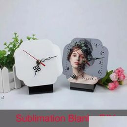 Frames And Mouldings Sublimation Mdf Wooden P O Frame Blank Printable Pattern With Clock Diy Woodblock Print Christmas Gifts Fy5479 Dhoj5