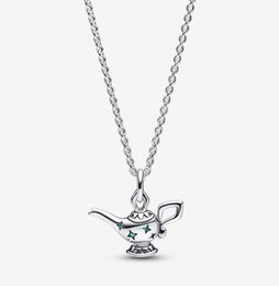 925 Sterling Silver Aladdin Lamp Pendant Collier Necklace Fashion Wedding Engagement Jewellery Making for Women gifts4695919