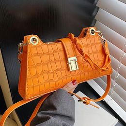 Bags 2022 Luxury Brand Women Alligator Print Leather Axillary Bags Orange Green Handbags Crossbody Bags Shoulder Bags Messenger Bags