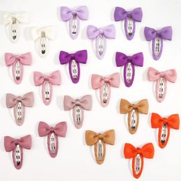 Hair Accessories 20pcs Snap Clips With Bows Boutique Grosgrain Ribbon 2 Inch No Slip Barrettes For Infant Toddlers Baby Girls