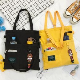 Bags New Women's Crossbody Handbag Female Shopper Fashion Simple Quality Korean Designer Shoulder Canvas Bags for Women Tote Backpack