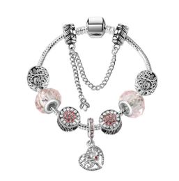 17-21CM Charm Bracelet 925 Silver Bracelets Life Tree Pendant Charms Bead Bangle chain as Christmas Gift Diy Jewellery Accessories4169848