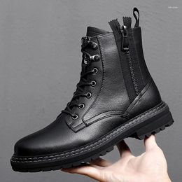 Boots Classic Brand Men Handmade Men's Shoes Casual Leather Ankle Business Oxfords Male Spring Autumn Military Motocross