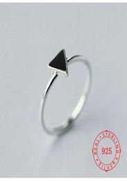 simple real 925 sterling silver ring designs stackable Love triangle rings with adjustable size Design jewellery1058648