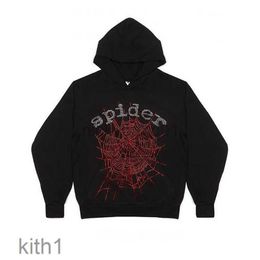 Mens Hoodies Sweatshirts Hiphop Web Spider Rhinestone Pattern Oversized Men Pullover Aesthetic Y2k Gothic Punk Sweatshirt Harajuku Casual Womens Hood F0RD