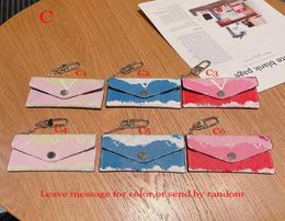 Leather Unisex Designer Key Pouch Fashion Purse keyrings Mini Wallets Coin Credit Card Holder 5 styles epacket2881285