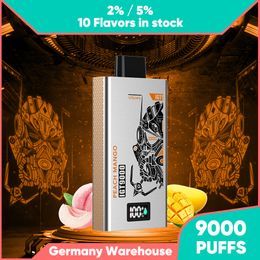 Hot Selling Puff Bar 9k Vape Disposable E-Cigarettes Vapers elf pod 9000 10k puff 12k desechables rechargeable 2% 5% E-Juice einweg vapes with mesh coil private model