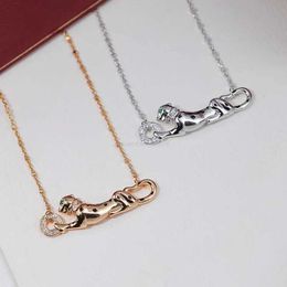 Pendant Necklaces Classic brand 925 sterling Silver Spotted Leopard necklace Women's fashion high-end luxury Jewellery party gifts for couplesL231225