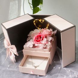 Soap Rose Box Jewellery One Week Earrings, Lipstick Necklace Box, Valentine's Day Gift