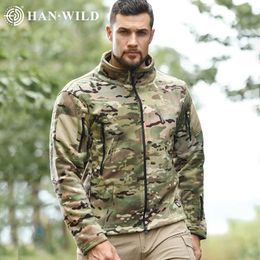 Jackets Full Zip Tactical Jackets Man Camo Army Fleece Jacket Men Military Clothing Thermal Work Coats Hunting Clothes Windbreaker