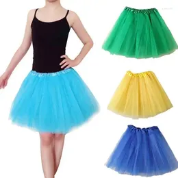 Skirts Girls Rainbow Tutu Skirt Dance Party Ballet Tulle Women 3 Layers Princess Birthday Dress Faldas Para Mujeres #