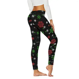 Women's Leggings Comfortable For Women Casual Christmas Pattern High Waist Floral Printed Yoga Running Daily Fitness Pants