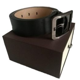 Designer Belt Men Fashion Men's Genuine Leather Luxury Belts Women's Black Gold Silver Buckle Smooth Women Card Ribbon C300o