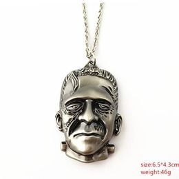 Pendant Necklaces HBSWUI Frankenstein KeyChains Horror Movies Show High Quality Fshion Metal Jewellery Cosplay Gifts For Woman Girl 269C