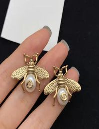 Retro Designer earrings stud 925 silver needles bee luxury brand earring brass material ladies weddings parties gifts exquisite je4587740