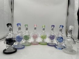 8inch Glass Bong Tobacoo Hookah Percolator 14mm Female Joint with Bowl