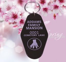 The Addams Family Mansion Wednesday ScoobyDoo Movies Thing Morticia Black Motel El Room Key Tag Ring Fob Spooky Keychain Keychain4860245