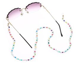 Fashion Women Glasses Chain White Pearl Colorful Beaded Eyeglass Lanyard Anti Slip Sunglasses Strap Spectacles Cord Accessories7822901