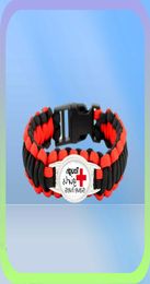 New Style RN Paracord Survival Gift For Friendship Womens Girls Ladies Bracelets 10PCSLOT6890431