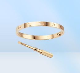 Fashion luxury screw bangle bracelet designer bracelets for women man love braclet titanium steel charms screwdriver jewelry 3colo1242889