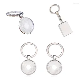 Keychains 10xDIY Keychain Pendant Double Sided Keyring Accessories Jewellery Making Supplies