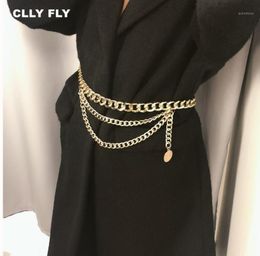 Fashion Waist Chain Belt For Women Retro Dress Tassel Waist Silver Gold Belts Female AllMatch Waistband Ladies Metal Girdle19915396