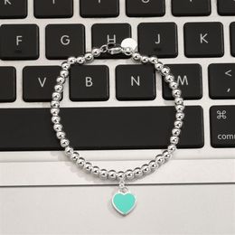 Designer Heart shaped bracelet high end stainless steel Beaded bracelets men and women Jewellery Christmas Valentine Gift Party wedd1998