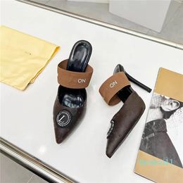 Design Dress Shoes Fashion Women Leather High Heel Letter Party Wedding Holid Ely Purse