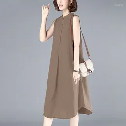 Party Dresses Cotton Dress Summer Wear For Women Loose Linen Woman Vestido De Mujer Femme Robe