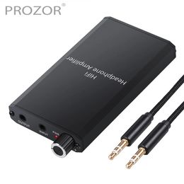 Mixer PROZOR 300Ω Headphone Amplifier Mini HiFi Earphone Amp with 3.5mm AUX Input and Output Portable Amplifier with Volume Control