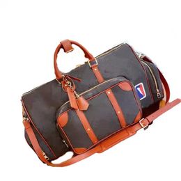 Travel Duffle Bag Old Flower Contrast Color Handbag Big Boston Handbags Duffel Bags Backpacks Mens 61cm Designer Luxury Men and Wo316w