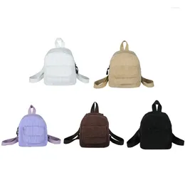 School Bags Corduroy Pack Double Strap Shoulder Bag For Women Girl Simple Fashion Daybag
