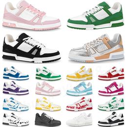 2024 hot Luxury Virgil low platform trainer sneakers shoes printing fashion brand Designer mens women lover Genuine leather designer sneaker Size 36-45 Z25