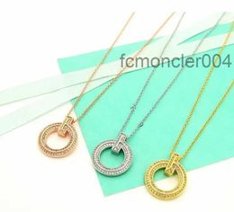 Donia Jewelry Necklace European and American Fashion Round Titanium Steel Micro-set Zircon Pendant Earrings Designer Gift Set KY32