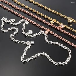 Chains Jewellery 925 Sterling Silver Ball Lock Necklace High-end Banquet Gift