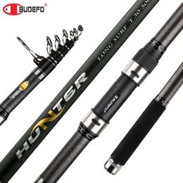 Line Budefo Telescopic Surf Spinning Fishing Rod 3.9/4.2/4.5/5.0/5.3/5.8m Carbon Carp Travel Rods 80150g Throwing Surfcasting Pole